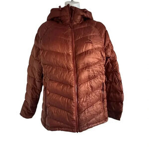 LL Bean Ultralight Goose Down 850 Downtek Puffer Hooded Jacket Womens Size S REG